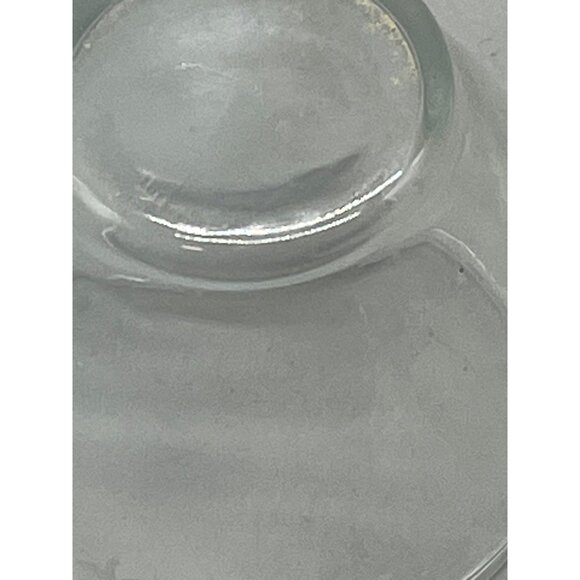 candle holder clear one embossed with leaves 2.5x2.5" glass leaf READ - Picture 6 of 6